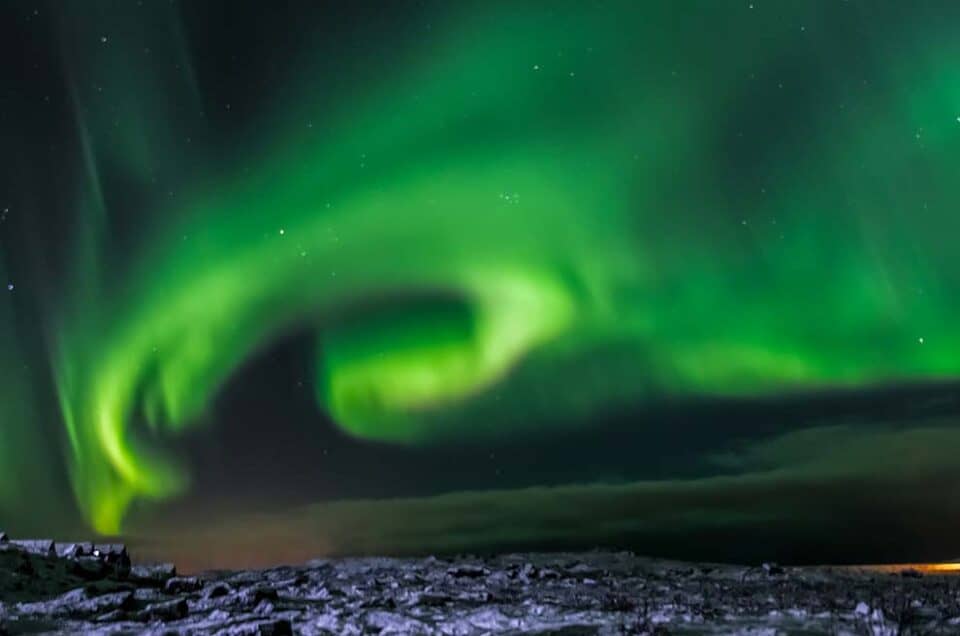 Incontro con l’Aurora Boreale di un viaggiatore