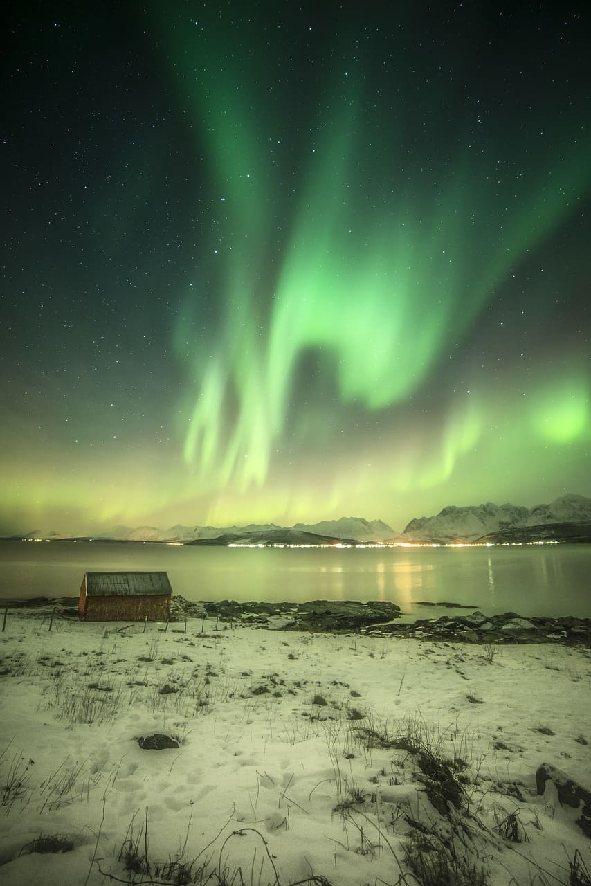 Isole Lofoten e il mare con l'aurora Foto di Zoltan Tot da Pixabay